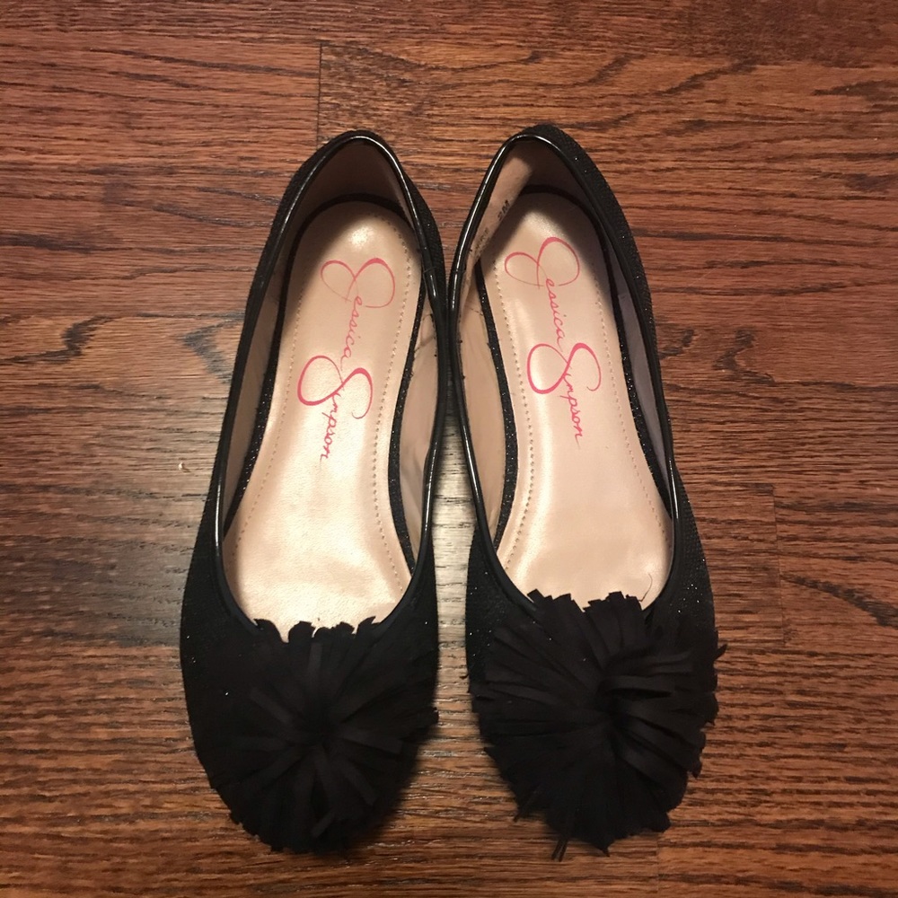 Black Sparkling Jessica Simpson Flats